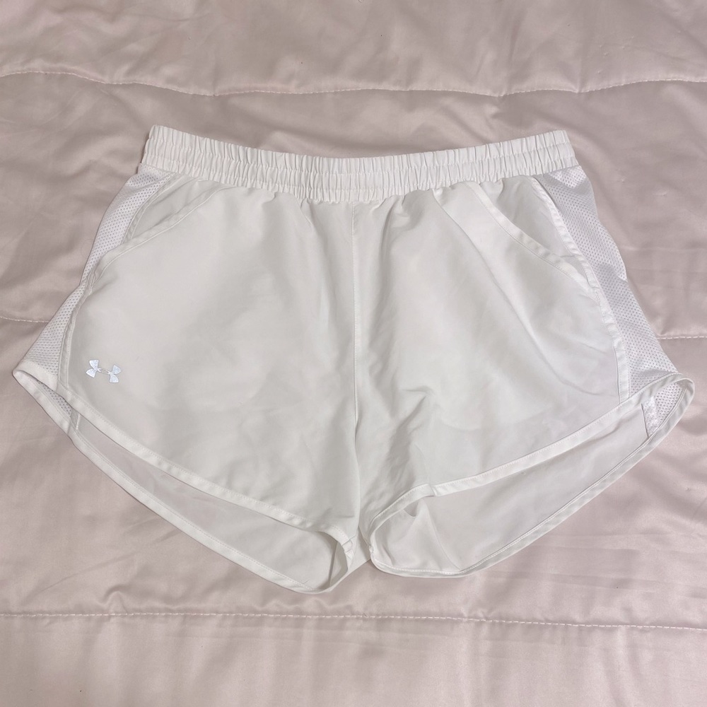 White Under Armor Running Shorts